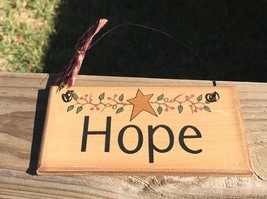  87643H - Hope  Primitive Wood Sign  - $2.95