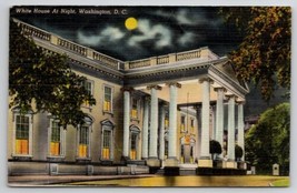 White House At Night District Of Columbia Washington DC Postcard N21 - £6.25 GBP