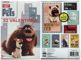 The Secret Life of Pets 32 Fold and Seal Valentine Day Cards - $8.66