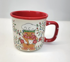 Temptations Winter Whimsy Gingerbread Man Baker Christmas Coffee Mug Ceramic 4&quot; - £11.24 GBP