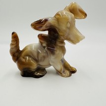 Dog Figurine End O’day Glass Caramel Slag Collection Vintage Imperial Ar... - $38.61