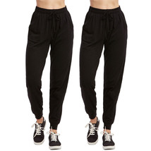 2 Pc Women&#39;S Joggers Athletic Sweat Pants Yoga Exercise Sport Gym Lounge... - £30.27 GBP