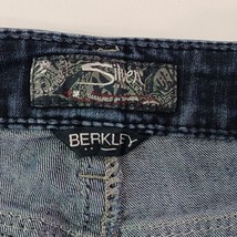 Silver Jeans SSR437 Women's Sz 29 Blue Denim Berkley Straight Embroidered Pants image 3