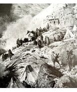 Conquering The Alps WW1 Print 1917 Mass For Italians Above The Sea SmDwC6 - $550.13 MXN