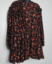 Free People Flower Fields Mini Dress Dark Combo Womens Size Small Black ... - $29.99