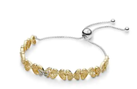 Genuine Pandora Shine Openwork Butterflies Sliding Bolo Bracelet #567957 - £119.84 GBP