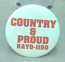 Vintage Pinback Button KAYO 1150 Seattle Washington Country Radio Station - $12.86