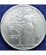 Vintage Italy 1956 coin 100 lire, Italian Republic. A very rare coin. - $1,681.75 MXN
