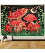 Trippy Mushroom Tapestry Moon and Stars Tapestries Wall Hanging 59.1&quot; x ... - $24.74