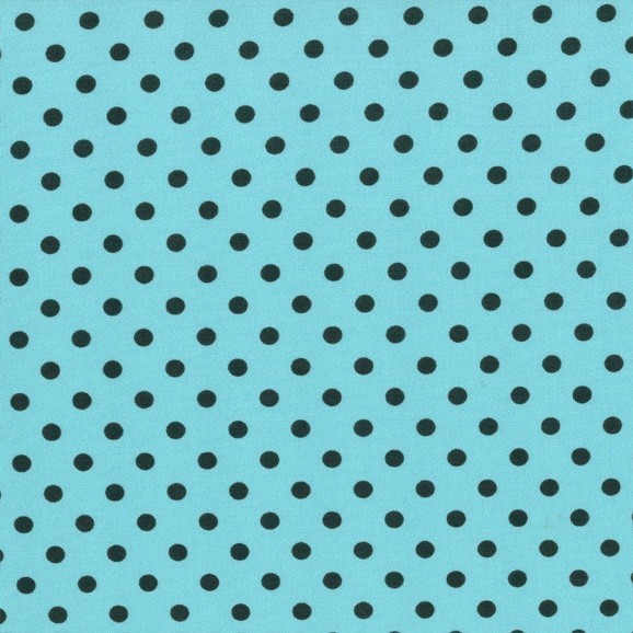 P.U.L. PUL Dumb Dot Laminate Gray Polka Dots on Mint Fabric by the Yard ... - $12.97