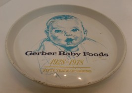 Vintage 1928-1978 50 Years Gerber Baby Foods 12&quot;  Round Metal Decorative Tray - £15.69 GBP