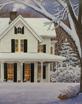 Warm and Cozy John Sloane Winter Snow Fridge Magnet 3&#39;&#39;x3.75&quot; NEW - £2.84 GBP