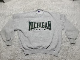 Michigan State Russell Athletic Sweatshirt XL Pullover Embroidered Spell... - £18.20 GBP