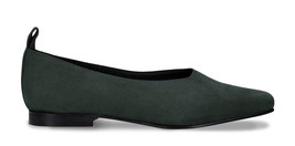 Ballerines véganes chaussures pour femme vert avec talon plat effet daim... - $115.94