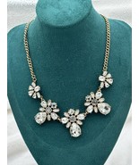 Vintage J Crew Necklace, Party, Wedding Clear Crystal Statement Great Co... - £44.09 GBP