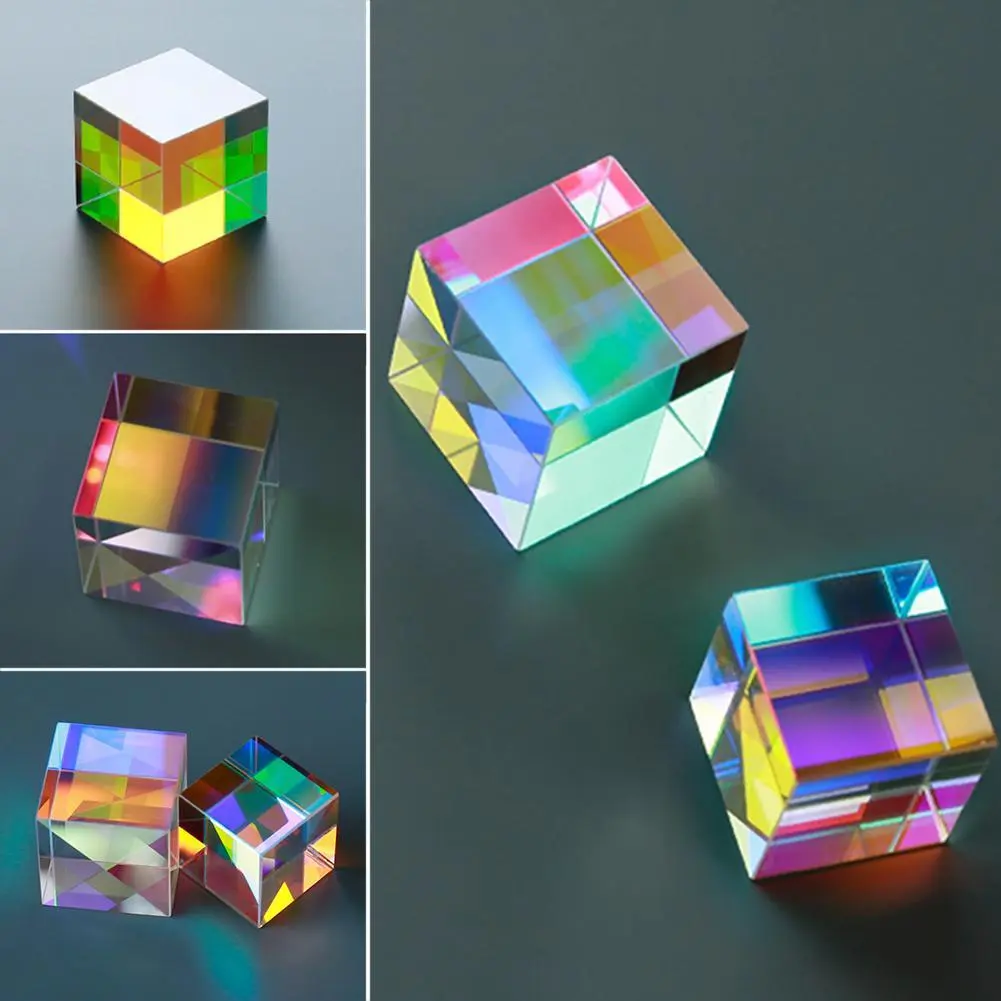 Prism Six-Sided Bright Light Combine Cube Prism Stained Gl Beam Splitting Prism  - $165.22