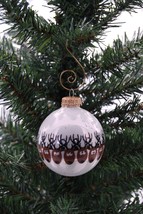 Pearl Reindeer 2-5/8&quot; Glass Ball Christmas Ornament - £7.82 GBP