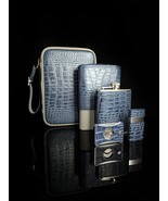 Brizard  Blue Caiman &amp; Grey Leather Traveler , Venezia Lighter &amp; Elite C... - $18,283.38 MXN