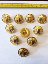 Lot of 10 USSR Navy Uniform Gold Metal Buttons 22 mm Anchor - $13.02 CAD