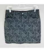 Eddie Bauer Womens 2 Gray Abstract Vine Print Skirt Skort Shorts - £17.02 GBP