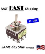 Toggle Switch 3 Position 4PDT ON-OFF-ON 12 Pin 10A/380VAC 15A/250VAC - $28.49