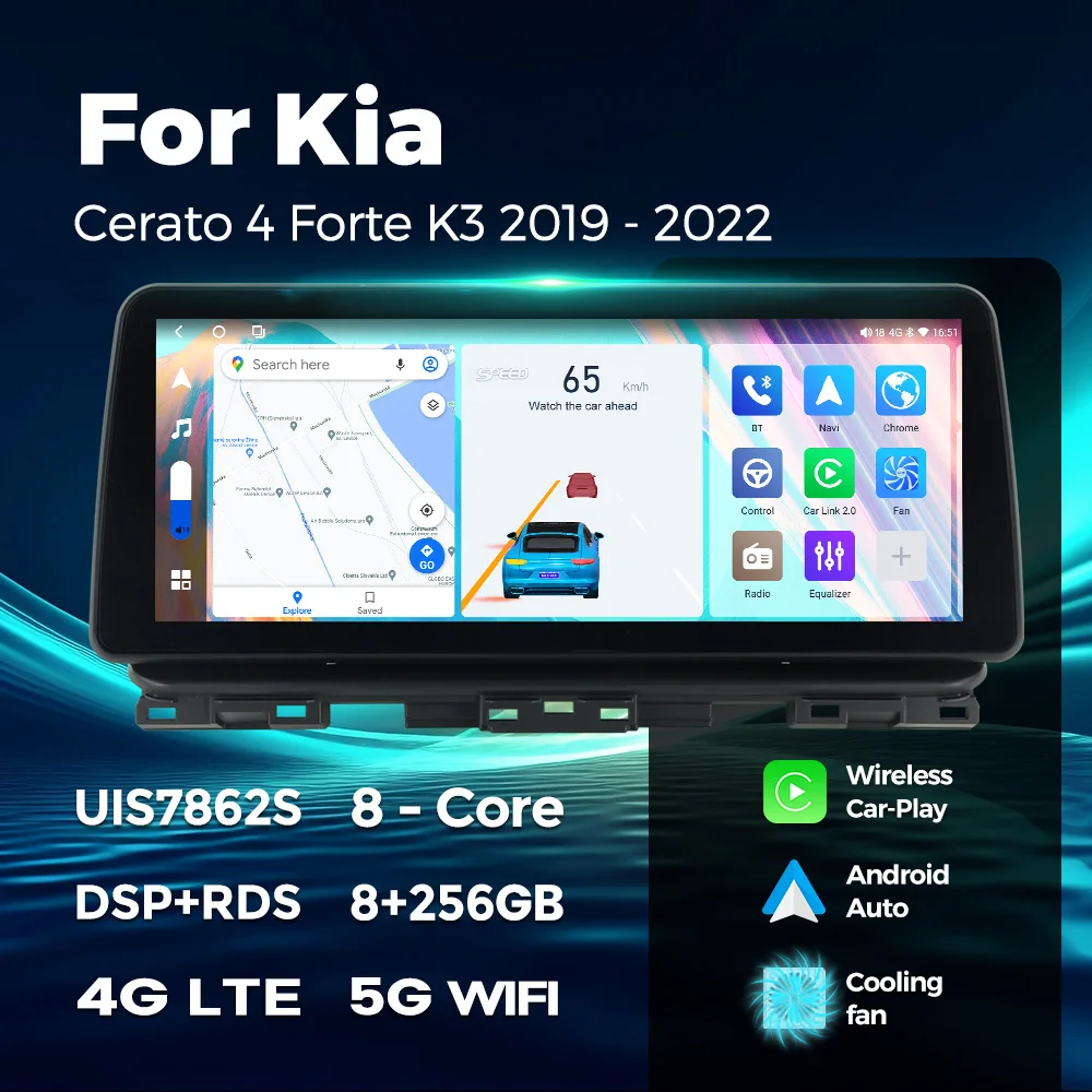 Wireless Carplay Car Radio 8GB+256GB For Kia Cerato 4 Forte K3 2019 - 2022 - £410.07 GBP+