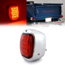 Red LED LH Tail Lamp Lens &amp; Chrome Housing Assembly for 1940-53 Chevy GMC Truck - £58.95 GBP