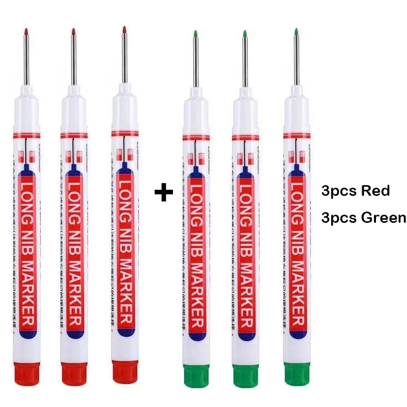 6Pcs/Set 20mm Deep Hole Long Nib Head Markers For  Perforating Pen Waterproof Ba - £45.71 GBP