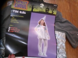  Girls Halloween Wizard Of Oz Tin Girl costume NEW S 4-6 top jumper slee... - £17.08 GBP
