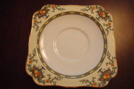 ANTIQUE CROWN DUCAL-England-1920&#39;s Staffordshire, 9 sq. desert/saucer plates[6] - £46.51 GBP