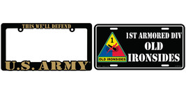 U.S. Army 1st Armored Division License Plate with Frame - £13.52 GBP