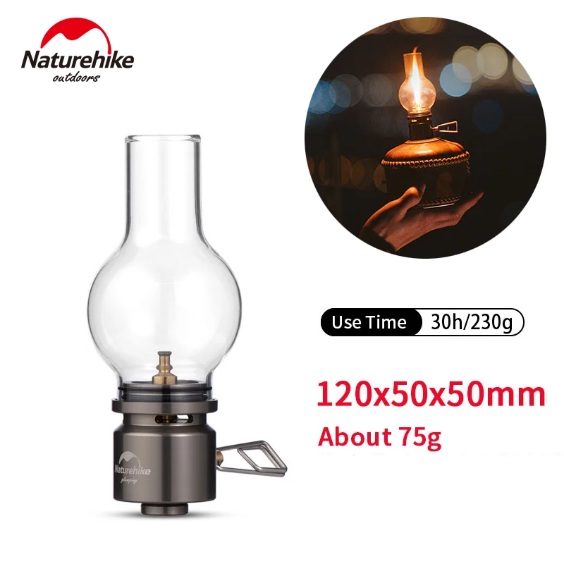 Naturehike Retro Gas Lamp Outdoor Gaslight Camping Gaslamp Gas Tank Lantern - £33.03 GBP