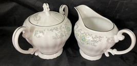 Norleans Theresa Creamer &amp; Sugar Bowl Made in Japan Porcelain - £28.44 GBP