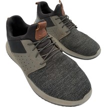 Skechers men&#39;s low-cut Delson-Camben Grey Running Shoes Sneakers size 9 - $514.08 MXN