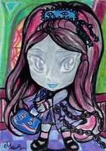 Monster High Kiyomi Haunterly Anime Original Sketch Card Drawing ACEO PSC Maia - £19.63 GBP
