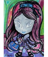 Monster High Kiyomi Haunterly Anime Original Sketch Card Drawing ACEO PS... - £19.90 GBP