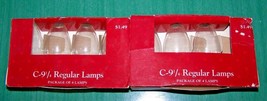 Lot of 7 C-9 1/4 REGULAR LAMPS - Christmas Bulbs - Trimmings Etc.120 volts - NOS - £10.41 GBP