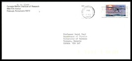 1977 US Ad Cover - Carnegie Mellon Institute of Research, Pittsburgh, PA M5  - £2.32 GBP