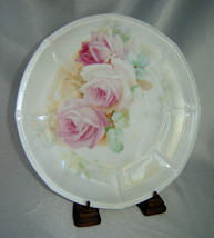 Vintage Royal Bayreuth Bavaria Pearlized Rose Floral Luncheon Plate, 7.5&quot; - $14.60
