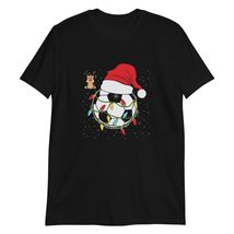 Santa Soccer Ball Sports Christmas Soccer Player T-Shirt Black - £14.45 GBP+