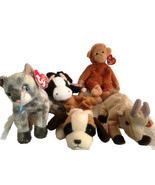 5 TY BEANIE BABIES Bongo Frisco Goatee Daisy &amp; Bernie Dog Cat Cow Goat M... - $18.99