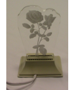 GE Vintage Lamp Nightlight Rose Etched Plexiglass Orange Light with Swit... - $13.95