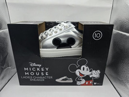 ALDI Disney Mickey Mouse Ladies Character Sneakers Shoes Womens 10 NIB Gray 2024 - £35.00 GBP