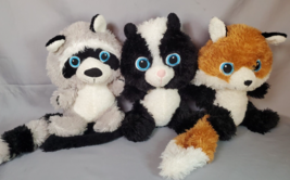 Goffa Plush Wildflife Animals Fox Raccoon Skunk 10&quot; Stuffed Animals Lot ... - £13.19 GBP