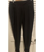 Athleta Women&#39;s  Jogger Pants Size 8 Black Stretch Trekkie Hiking Yoga Work - $38.29 CAD