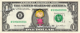 SALLY BROWN on a REAL Dollar Bill Charlie Brown Cash Money Collectible Memorabil - £7.12 GBP