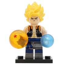 Single Sale Super Saiyan Gogeta fusion Goku Vegeta Dragon Ball Minifigures Block - £2.20 GBP