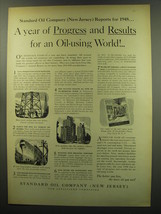 1949 Standard Oil Ad - A Year of progress and results for an oil-using world - £14.49 GBP