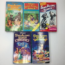 Vintage Set 6 Disney&#39;s Sing Along Songs VHS Friend Me Bare Necessities Christmas - £31.62 GBP