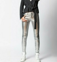 ZADIG &amp; VOLTAIRE Phlame Silver Pants $998  WORLDWIDE SHIPPING - £398.87 GBP
